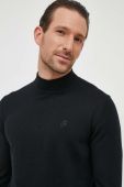 Вовняний светр Karl Lagerfeld чоловічий колір чорний легкий (3635479)
