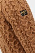 Светр з домішкою вовни Superdry чоловічий колір коричневий теплий півгольф