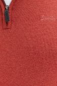Светр з домішкою вовни Superdry чоловічий колір червоний півгольф