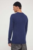 Светр з домішкою вовни Superdry чоловічий колір синій легкий
