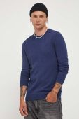 Светр з домішкою вовни Superdry чоловічий колір синій легкий