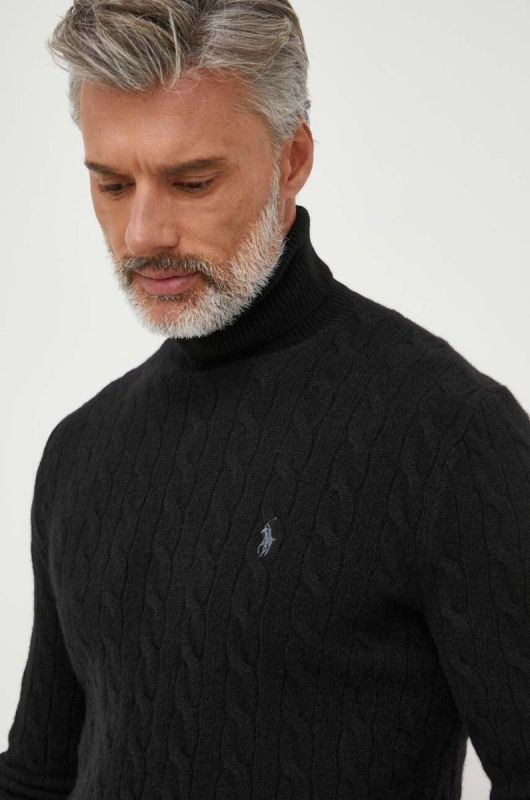 Гольф чоловічий вовняний Polo Ralph Lauren колір чорний