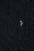 Вовняний светр Polo Ralph Lauren чоловічий колір чорний легкий (3615245)