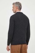 Вовняний светр Barbour чоловічий колір чорний теплий