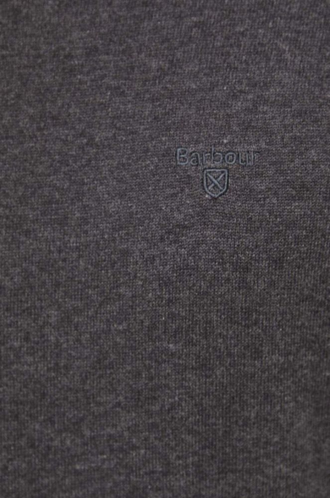 Бавовняний светр Barbour колір сірий легкий (3497854) фото 5