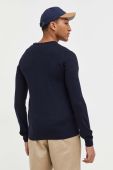 Вовняний светр HUGO чоловічий колір синій легкий