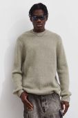 Вовняний светр Won Hundred чоловічий колір зелений легкий (3548018)
