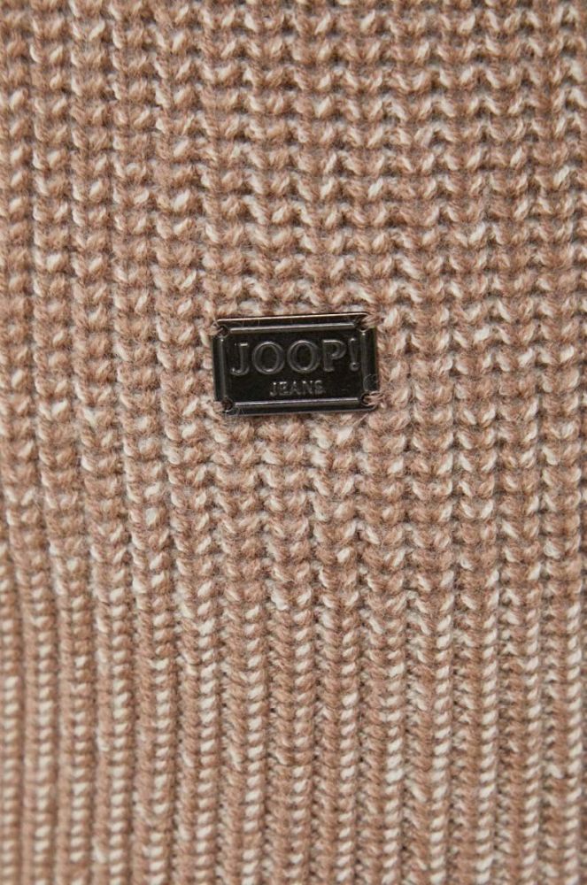 Вовняний светр Joop! чоловічий колір коричневий гольф (3568804) фото 4