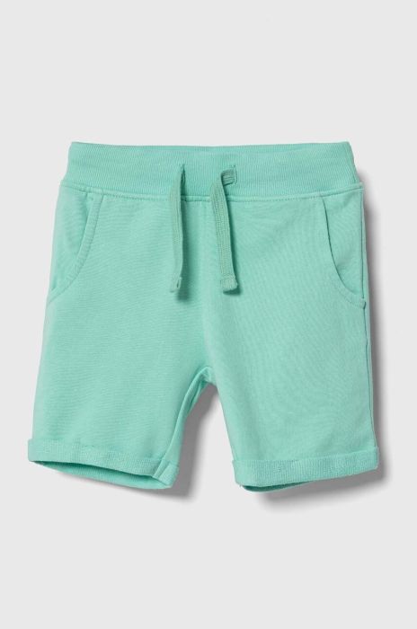 Дитячі бавовняні шорти Guess колір бірюзовий регульована талія (3439462)