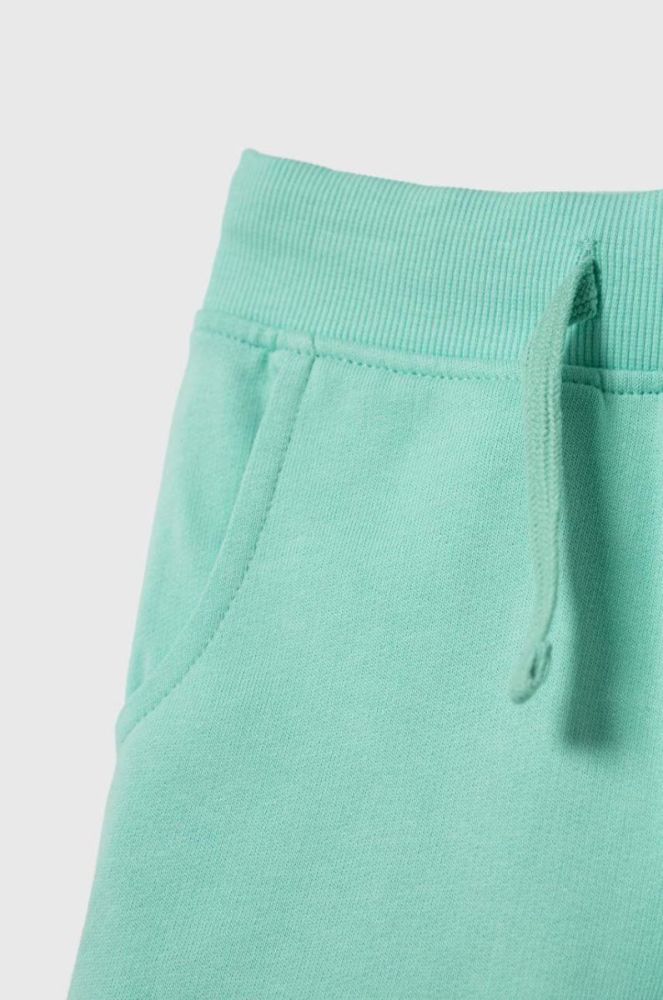 Дитячі бавовняні шорти Guess колір бірюзовий регульована талія (3439462) фото 3
