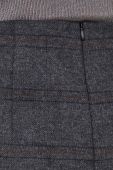 Вовняні шорти Bruuns Bazaar колір сірий візерунок висока посадка