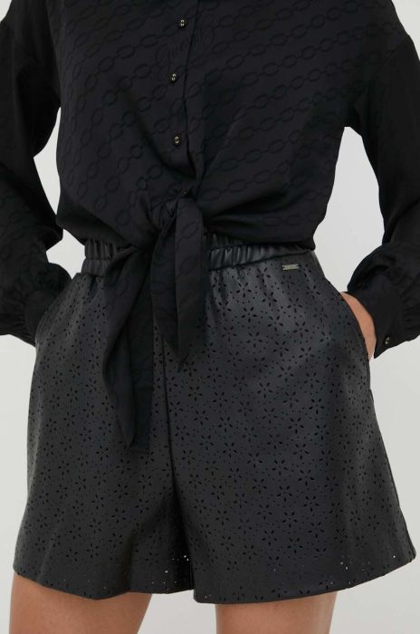 Шорти Guess жіночі колір чорний висока посадка