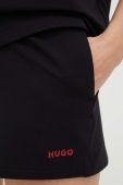 Шорти лаунж HUGO колір чорний однотонні висока посадка