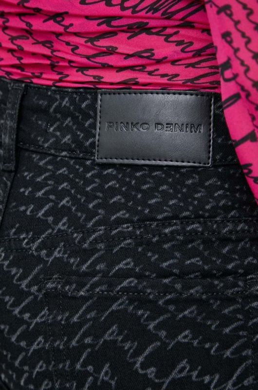 Джинсові шорти Pinko колір чорний фото 4