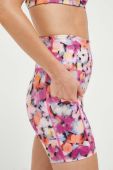 Шорти для тренувань Roxy Heart Into It колір фіолетовий візерунок висока посадка