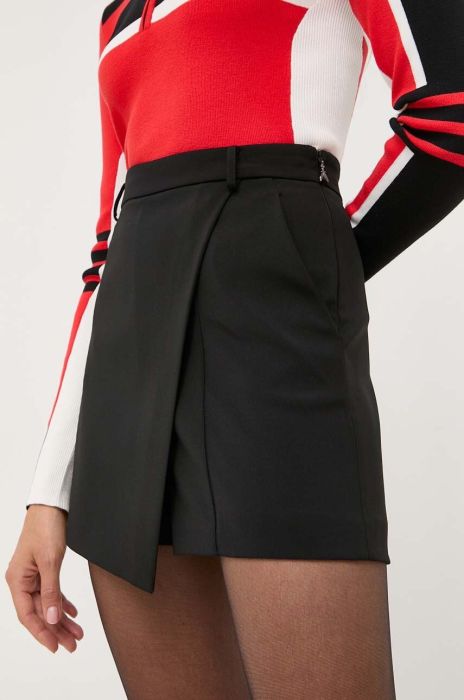 Шорти Patrizia Pepe жіночі колір чорний однотонні висока посадка (3388805)