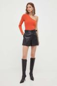 Шорти Patrizia Pepe жіночі колір чорний однотонні висока посадка (3432515)