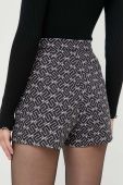 Шорти Elisabetta Franchi жіночі колір чорний візерунок висока посадка (3508325)