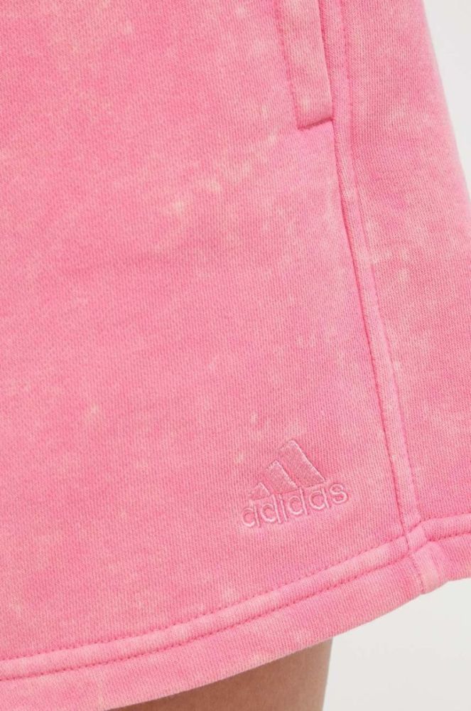 Шорти adidas жіночі колір рожевий однотонні висока посадка (3493742) фото 5