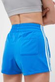 Шорти adidas Originals жіночі візерунок висока посадка колір блакитний