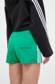 Шорти adidas Originals жіночі колір зелений з аплікацією висока посадка