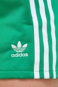 Шорти adidas Originals жіночі колір зелений з аплікацією висока посадка