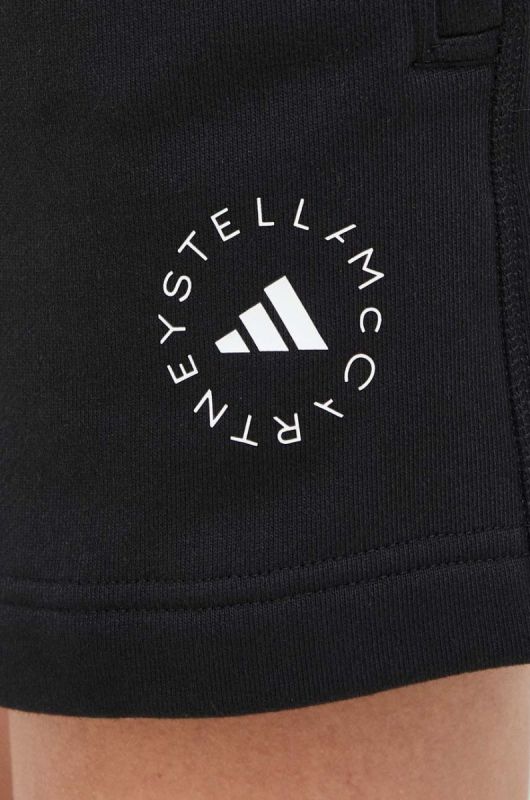 Бавовняні шорти adidas by Stella McCartney Terry колір чорний фото 3