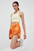 Шорти adidas Originals жіночі колір помаранчевий візерунок висока посадка