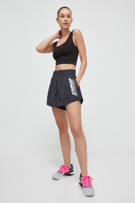 Шорти adidas Originals жіночі колір чорний з принтом висока посадка (3568810) фото 2