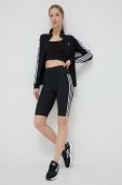 Шорти adidas Originals жіночі колір чорний з аплікацією висока посадка IB7414-BLACK