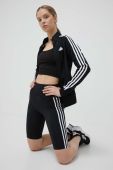 Шорти adidas Originals жіночі колір чорний з аплікацією висока посадка IB7414-BLACK