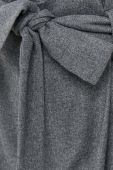 Шорти з домішкою шерсті Red Valentino колір сірий однотонні висока посадка