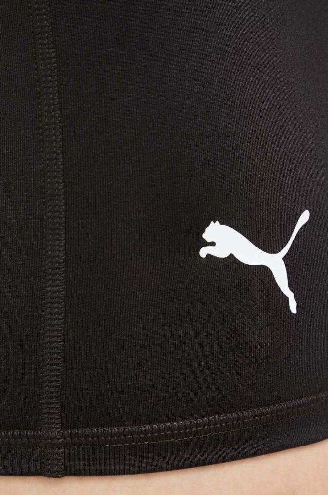 Шорти для тренувань Puma Strong колір чорний з принтом висока посадка фото 4