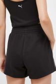 Шорти Puma жіночі колір чорний однотонні висока посадка