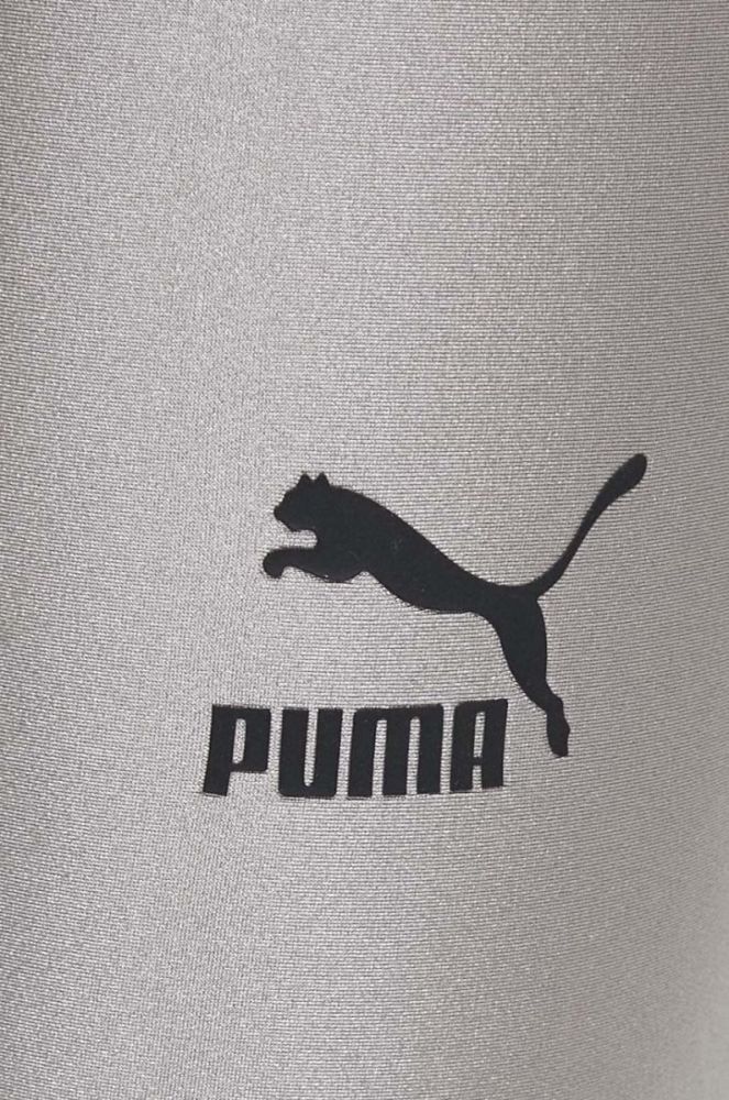 Шорти для тренувань Puma DARE TO колір сірий з принтом висока посадка фото 4