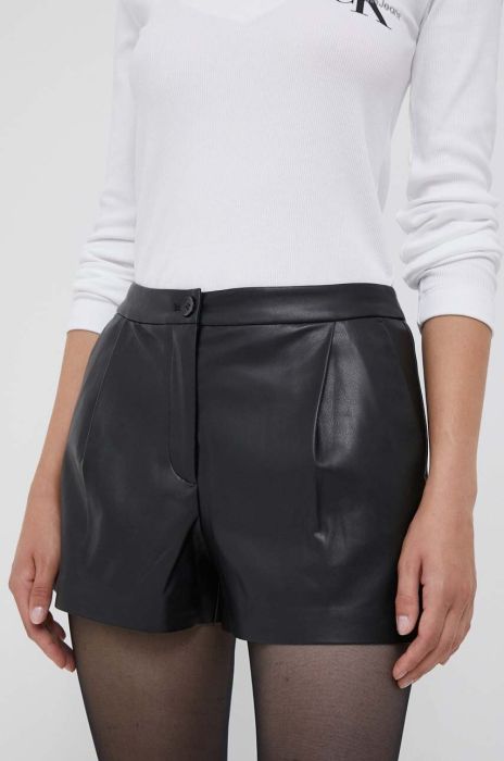 Шорти Sisley жіночі колір чорний однотонні висока посадка (3538822)