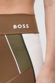 Шорти BOSS x Alica Schmidt жіночі колір коричневий візерунок висока посадка
