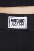 Шорти Moschino Jeans жіночі колір чорний однотонні висока посадка