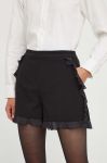 Шорти Twinset жіночі колір чорний однотонні висока посадка (3642647)