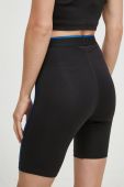 Шорти Reebok жіночі колір чорний з принтом висока посадка