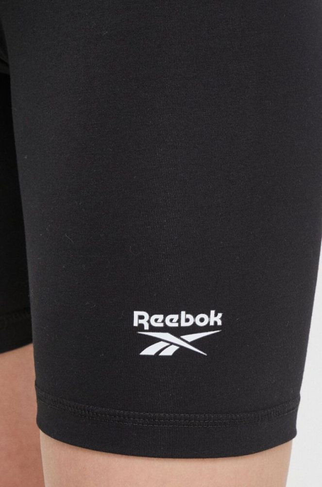 Шорти Reebok жіночі колір чорний однотонні висока посадка (3555420) фото 4