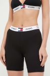 Шорти Tommy Jeans жіночі колір чорний однотонні висока посадка (3486957) Шорти Tommy Jeans жіночі колір чорний однотонні висока посадка (3486957)