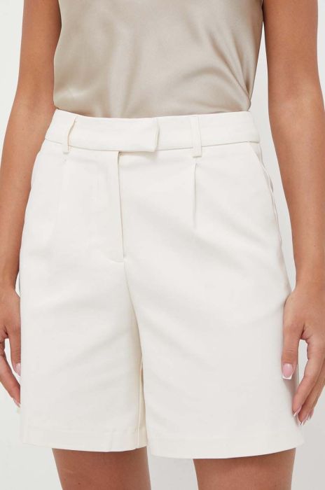 Шорти Morgan жіночі колір бежевий однотонні висока посадка (3422227)