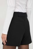 Шорти Morgan жіночі колір чорний однотонні висока посадка (3639485)