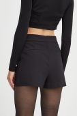 Шорти Morgan жіночі колір чорний однотонні висока посадка (3548043)