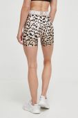 Шорти для тренувань P.E Nation Pursuit колір бежевий візерунок висока посадка