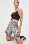 Шорти для тренувань Reebok Modern Safari візерунок висока посадка колір барвистий Шорти для тренувань Reebok Modern Safari візерунок висока посадка колір барвистий