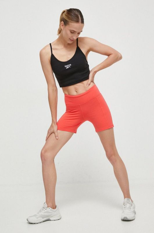 Шорти для тренувань Reebok LUX COLLECTION колір рожевий однотонні середня посадка фото 2