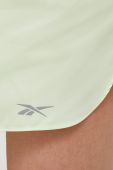 Шорти для бігу Reebok колір зелений з принтом середня посадка