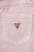 Дитячі джинсові шорти Guess колір рожевий однотонні
